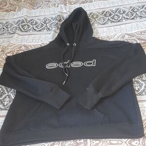Bebe Black Pullover Hoodie with Logo